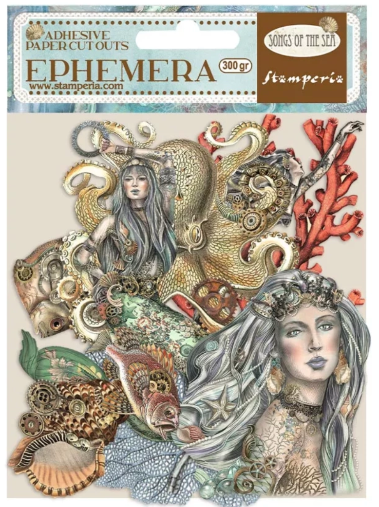 Stamperia Ephemera Songs of the Sea mermaids