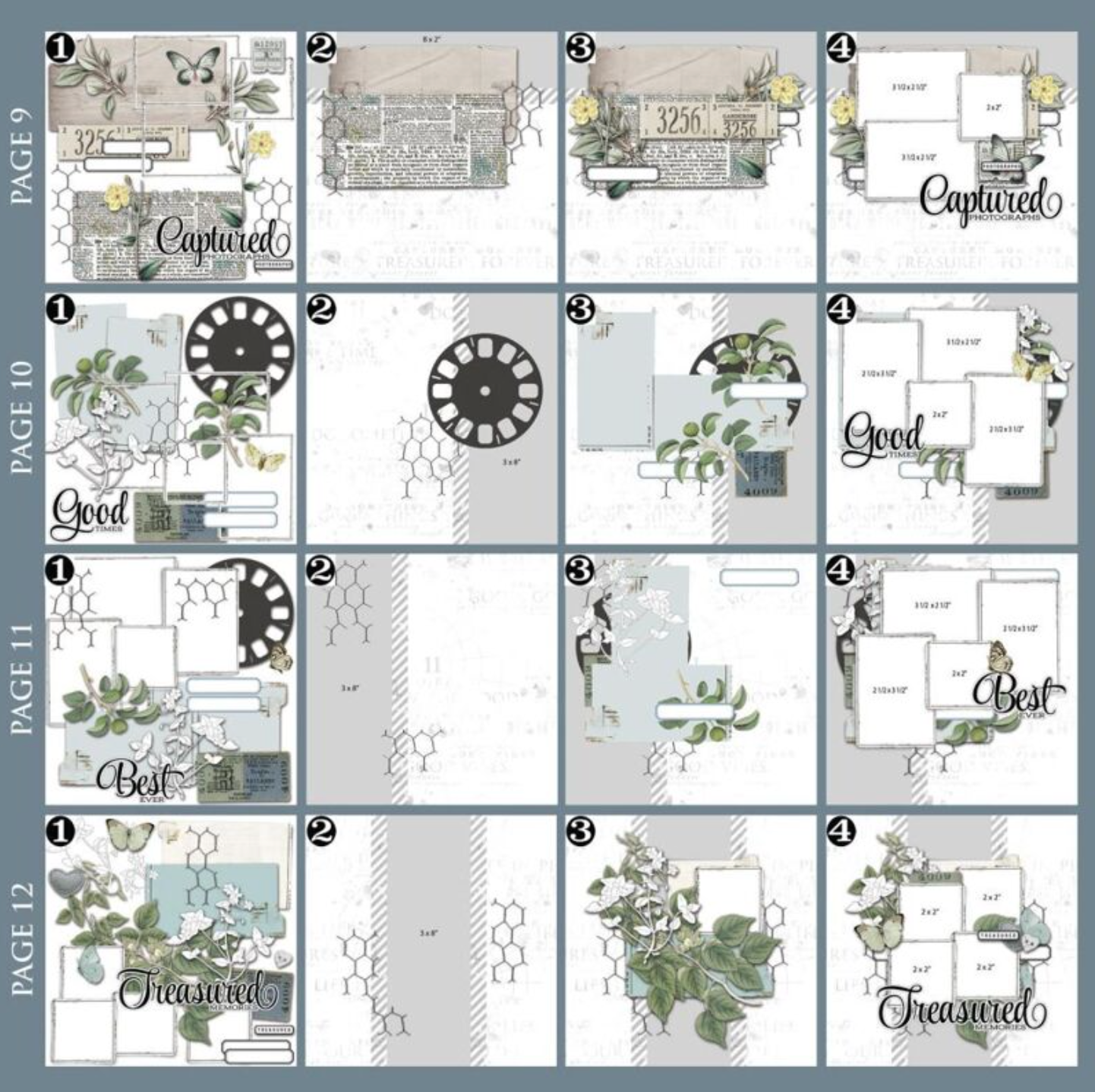 49 and Market Vintage Artistry Moonlit Garden Big Picture Album kit