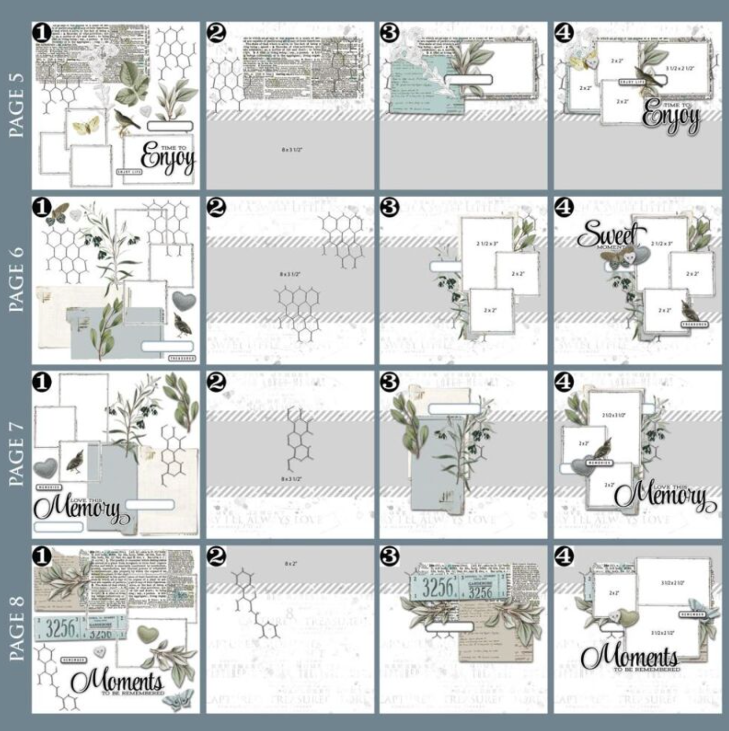 49 and Market Vintage Artistry Moonlit Garden Big Picture Album kit