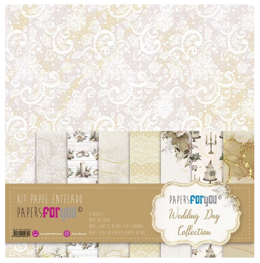 Papers for you - Wedding Day Collection - Kit Papel Entelado