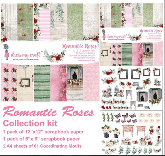 Dress My Craft - Romantic Roses Collection Pack