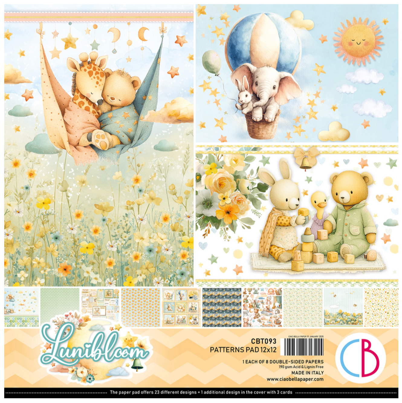 Ciao Bella - Lunibloom - Patterns Pad 12x12