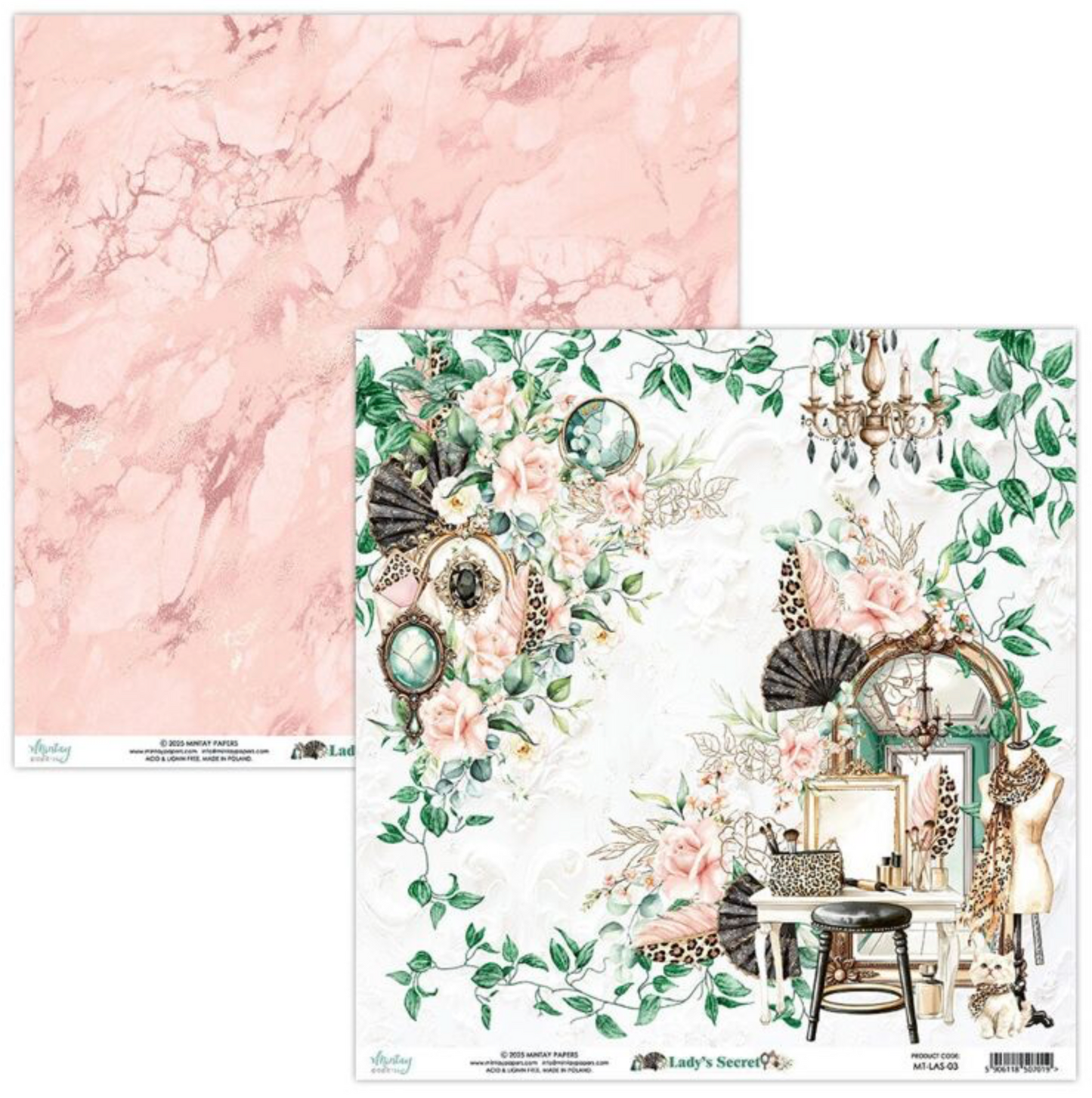 Mintay Papers - Lady's Secret - 8x8 scrapbooking paper set