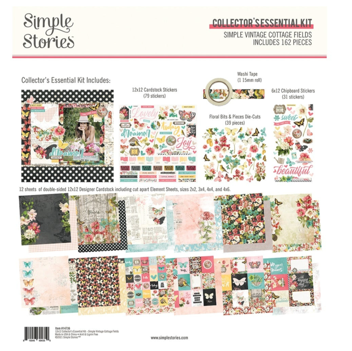 Simple Stories - Simple Vintage Cottage Fields Collector's Essential Kit