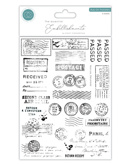 Craft Consortium - The Collector Rub on Transfers Postage
