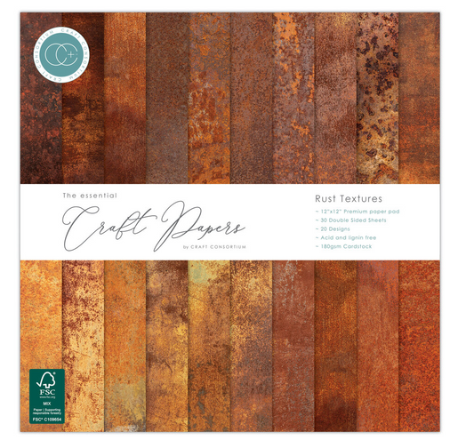 Craft Consortium - Paper pad - Rust Textures