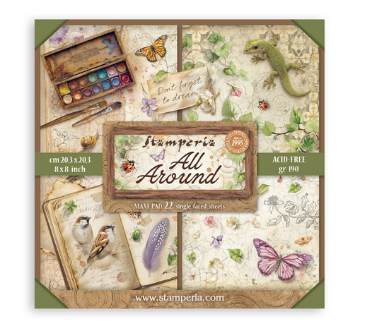 Stamperia -  All Around Maxi Pad 8x8 inch single faced