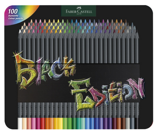 Faber-Castell - 100-delige set kleurpotloden Black Edition Supersoft