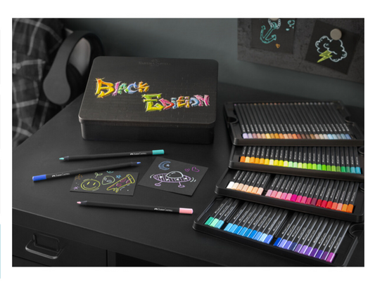 Faber-Castell - 100-delige set kleurpotloden Black Edition Supersoft