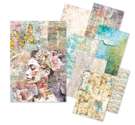 Ciao Bella - The Sound of Spring craftmix A5 paper pack (8 pcs)