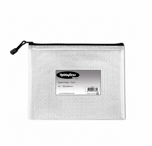 HobbyGros - Transparant A5 Zip Bag (3pcs)