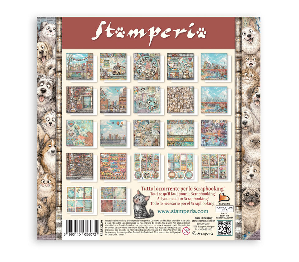 Stamperia - Furry Friends 2 8x8 Inch Paper Pack (Single Face)