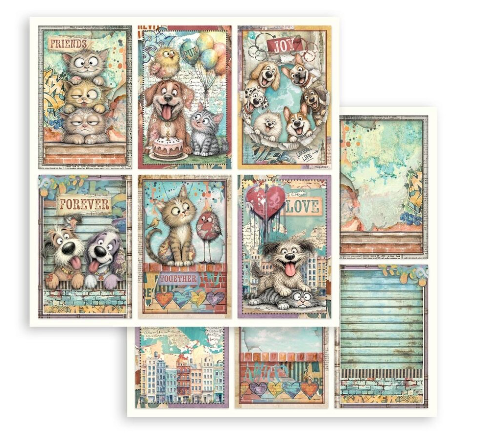 Stamperia - Furry Friends 2 12x12 Inch Paper Pack