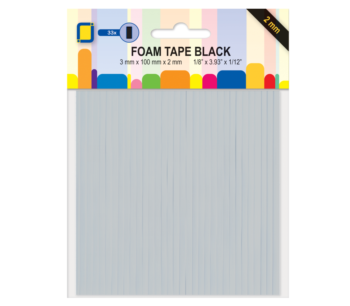 JEJE - 3D Foam Lines Black 3x100x2mm (33pcs)