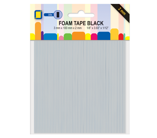 JEJE - 3D Foam Lines Black 3x100x2mm (33pcs)