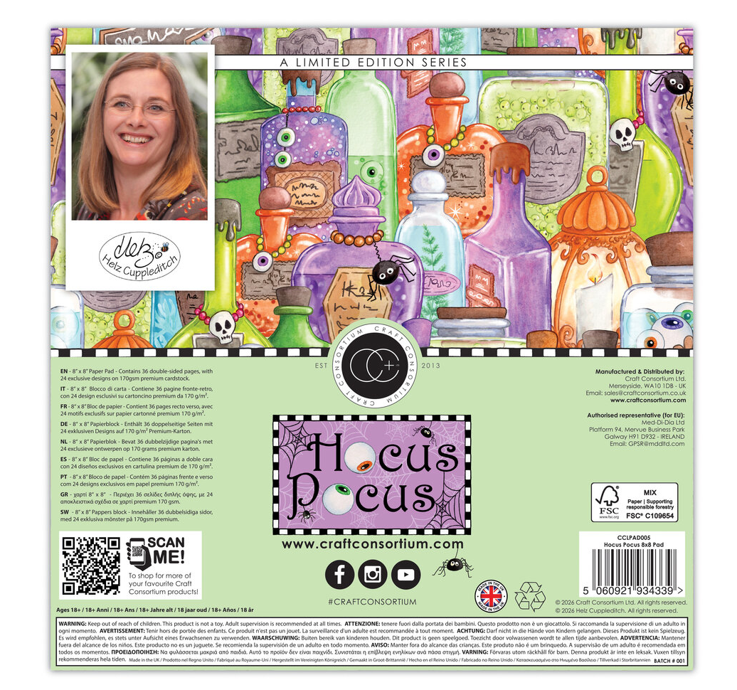 Craft Consortium - Paper pad - Hocus Pocus 8x8 inch