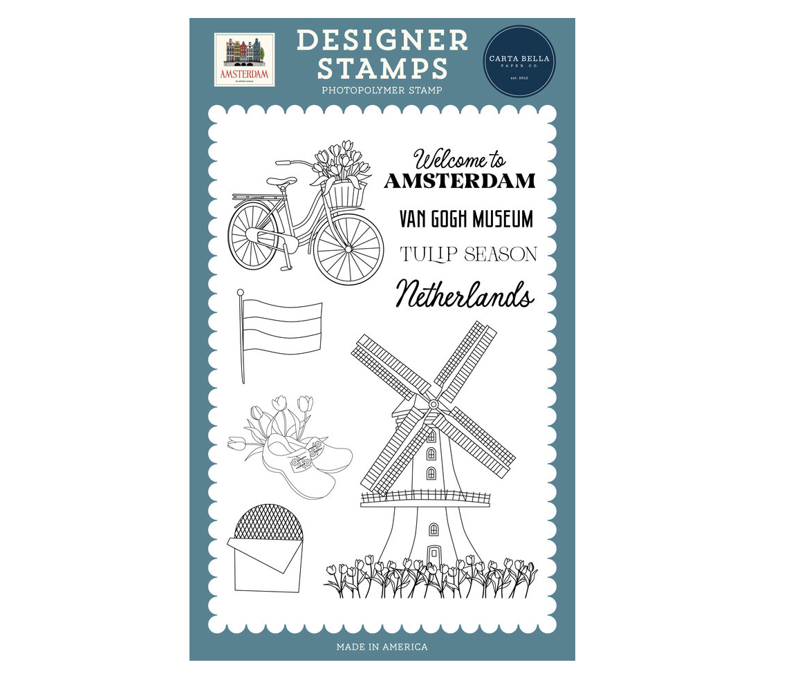 Carta Bella - Amsterdam Designer Stamp Set Windmill