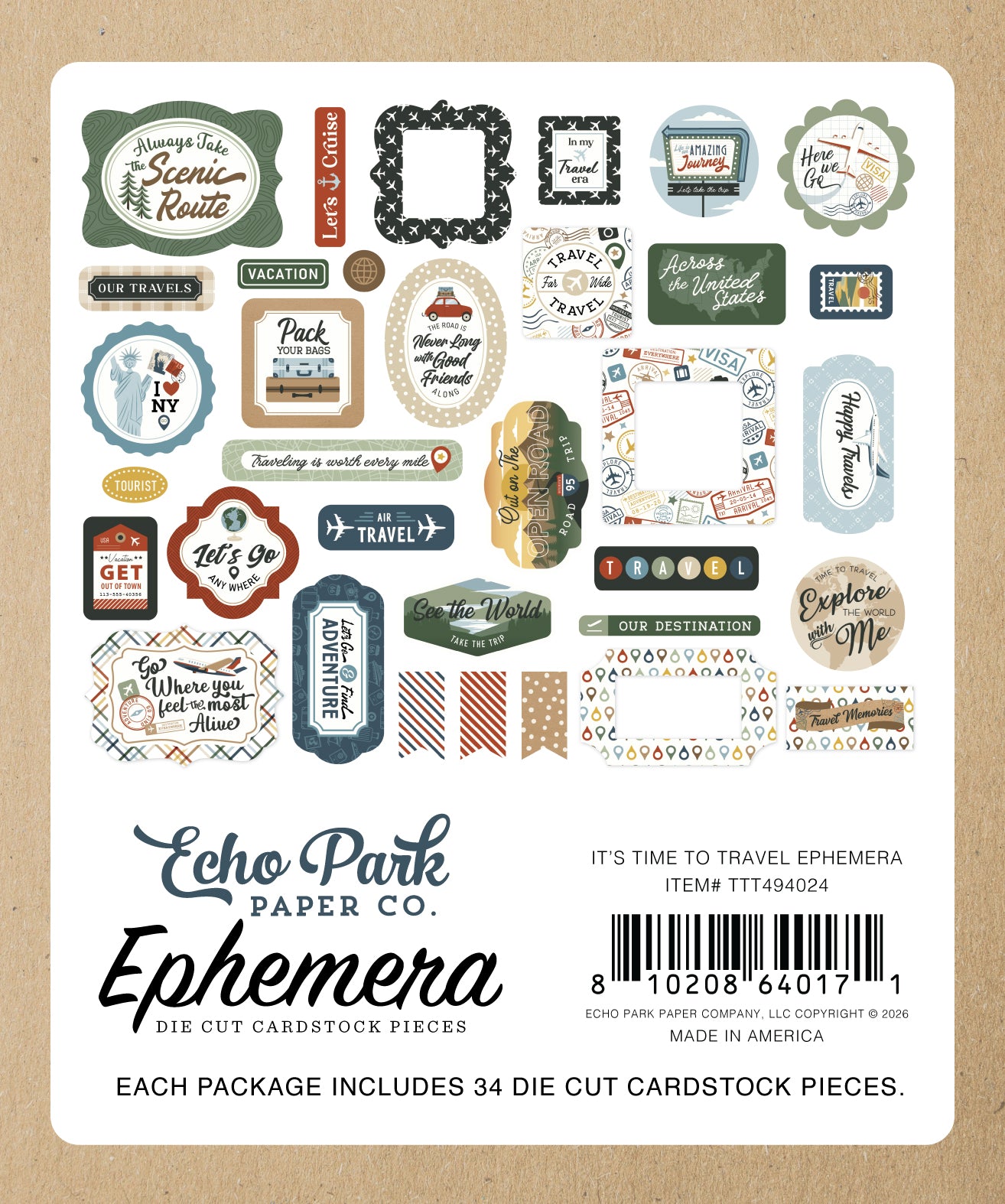 Echo Park - It's Time to Travel Ephemera