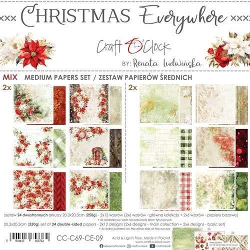 Craft o' clock Christmas Everywhere paperset mix