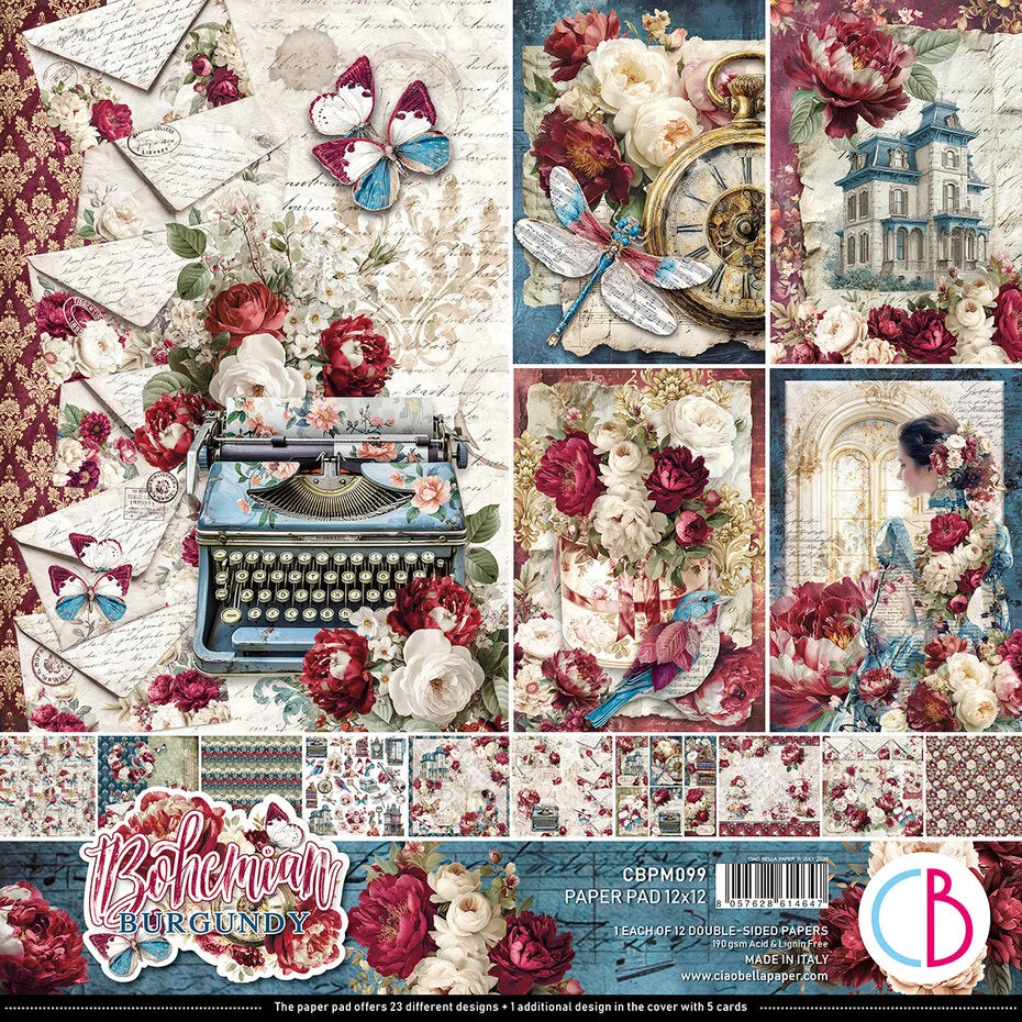 Ciao Bella Bohemian Burgundy papierpakket