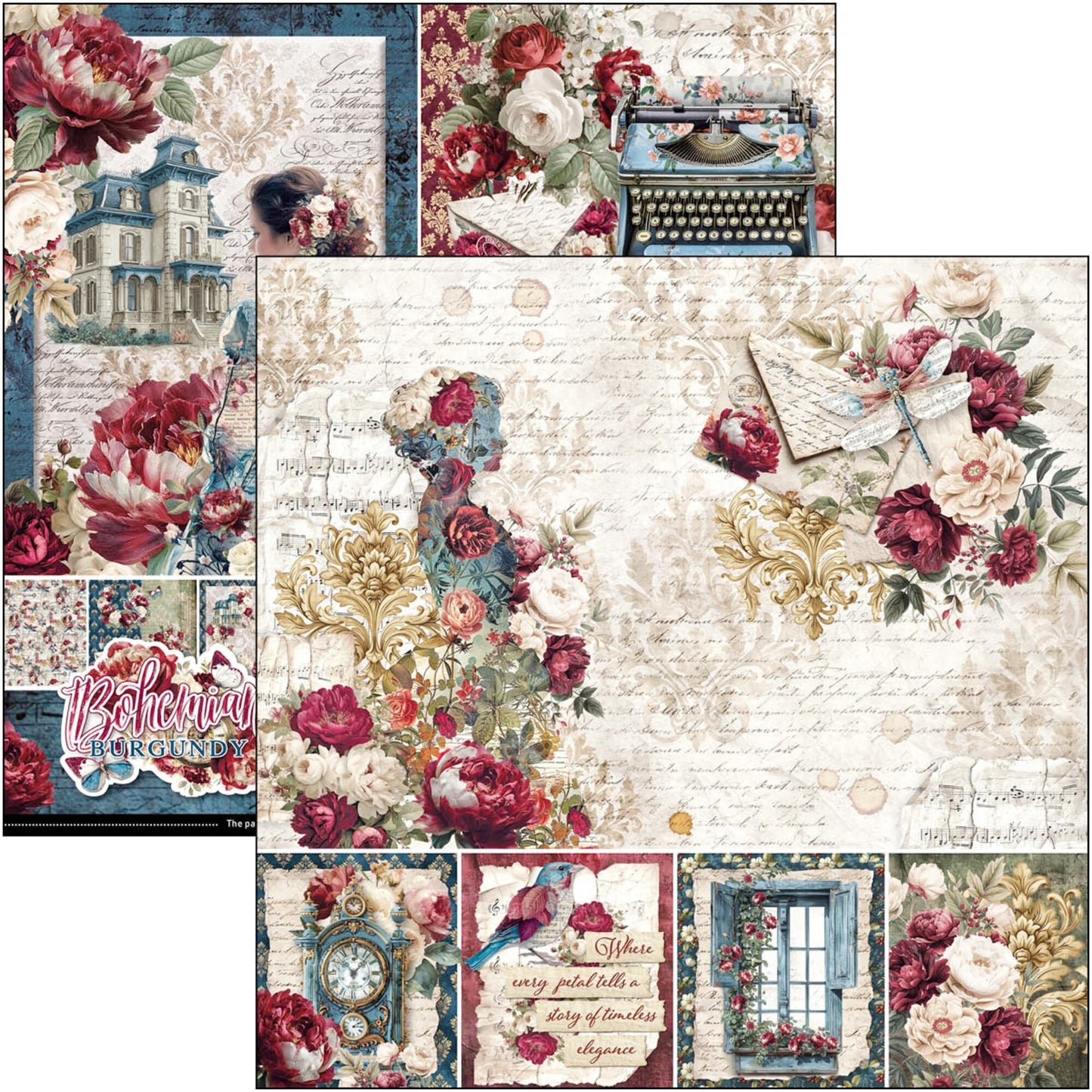 Ciao Bella Bohemian Burgundy papierpakket