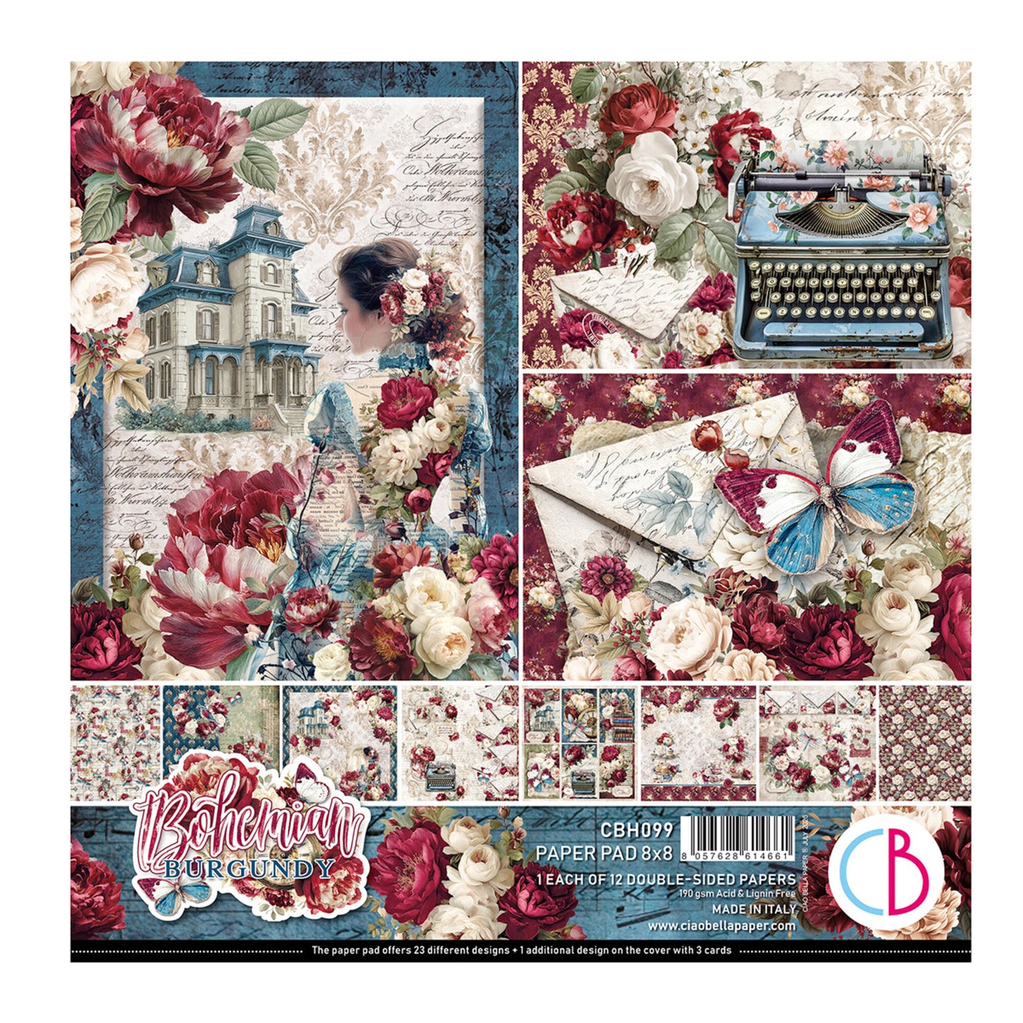 Ciao Bella Bohemian Burgundy papierpakket