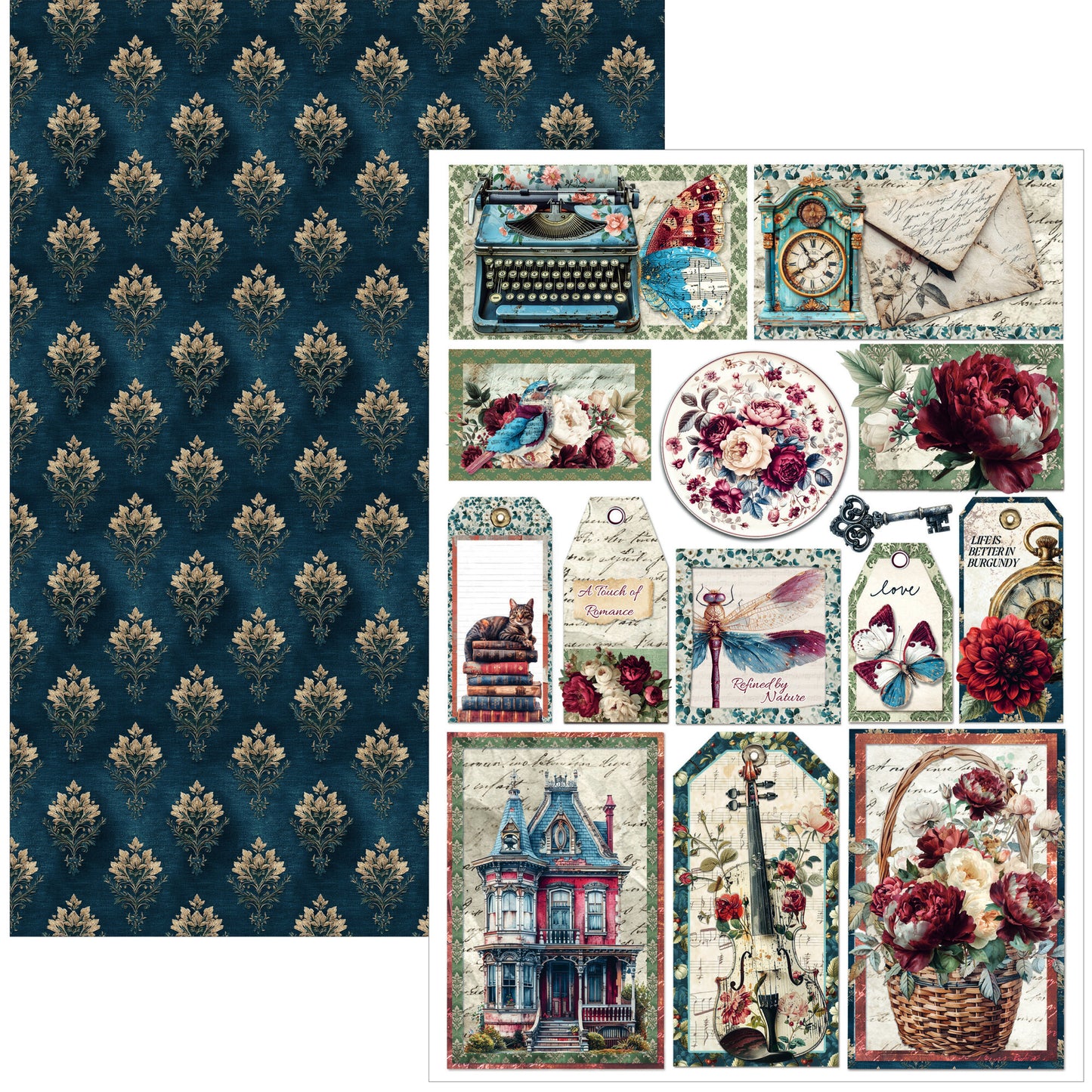 Ciao Bella, Bohemian Burgundy creative A4 pad