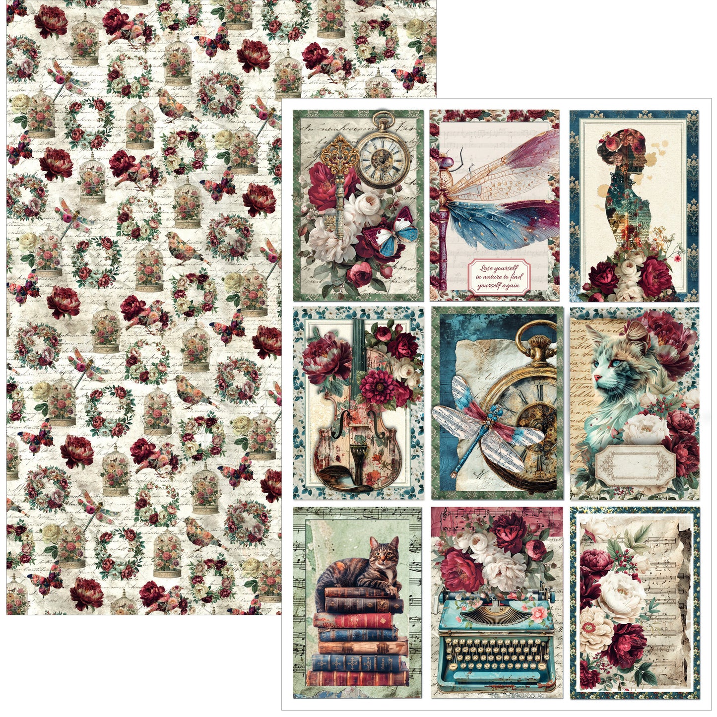 Ciao Bella, Bohemian Burgundy creative A4 pad