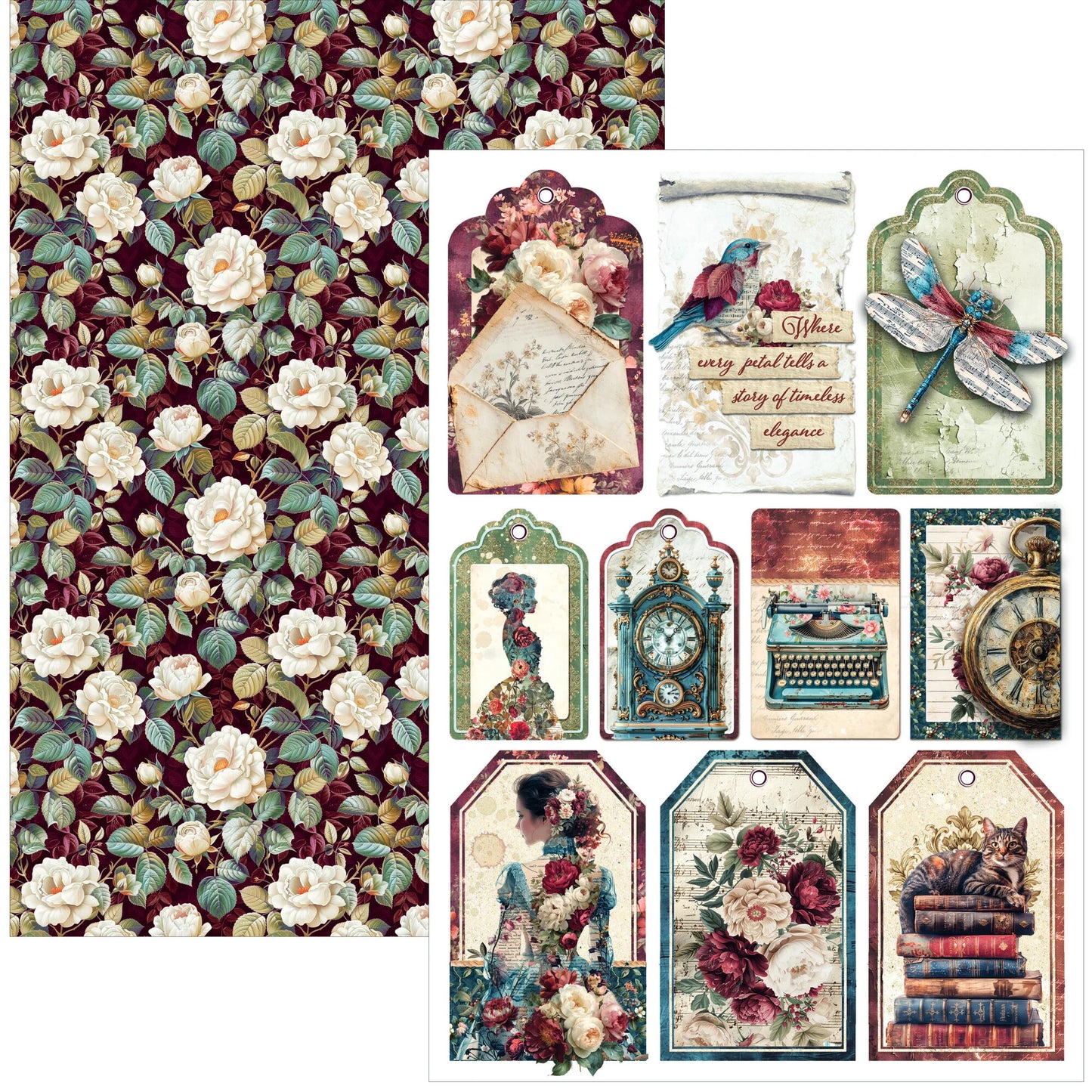 Ciao Bella, Bohemian Burgundy creative A4 pad