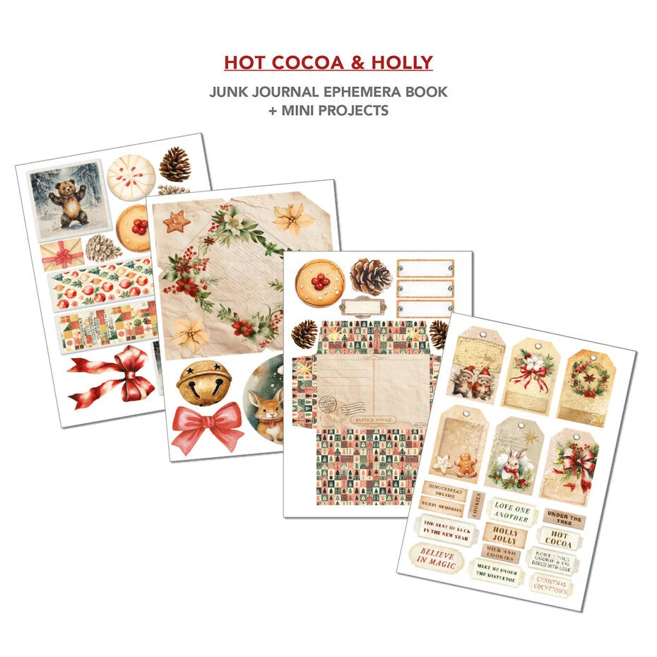 Ciao Bella - Hot Cocoa & Holly - Junk Journal & Ephemera Book
