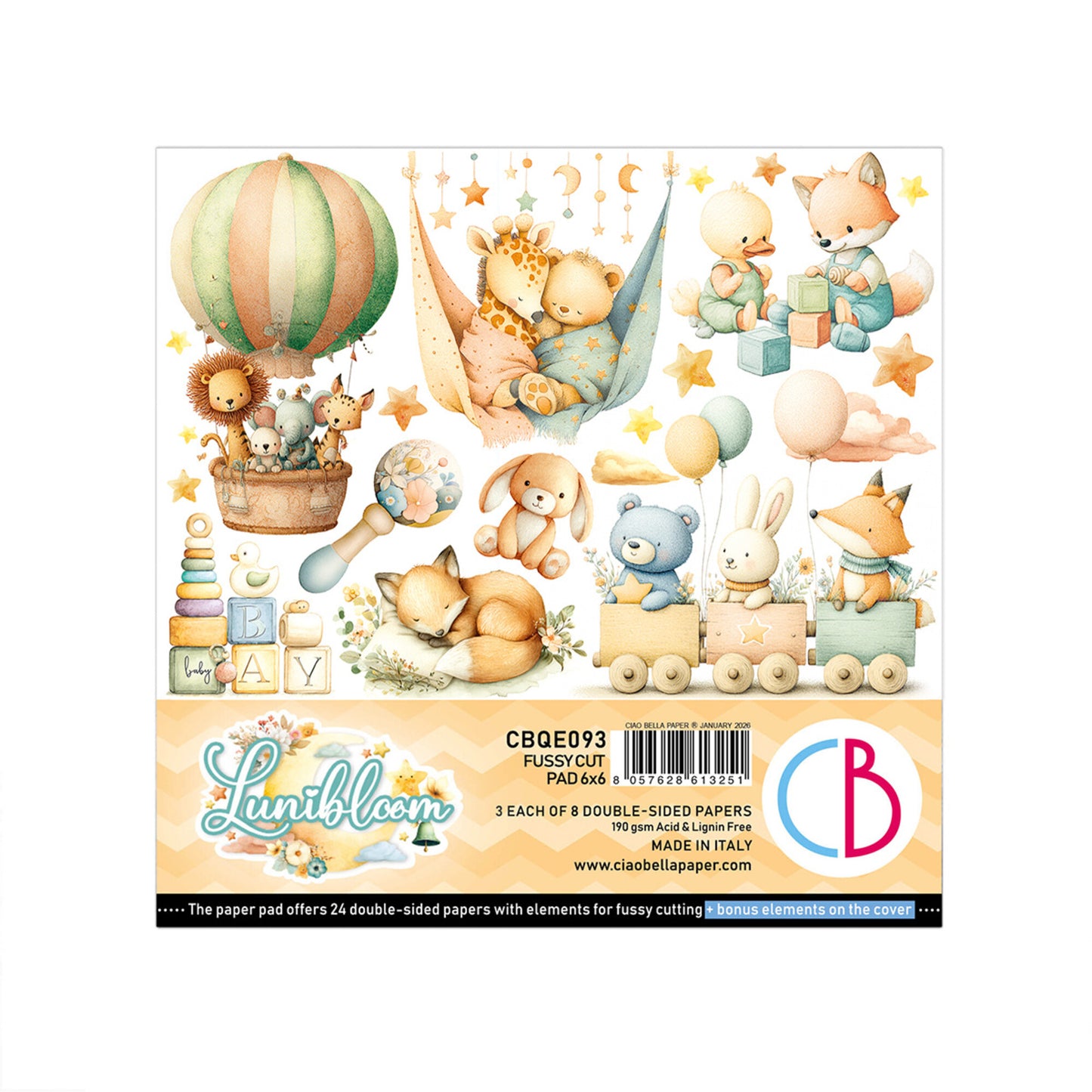 Ciao Bella - Lunibloom - Fussy cut pad 6x6 inch