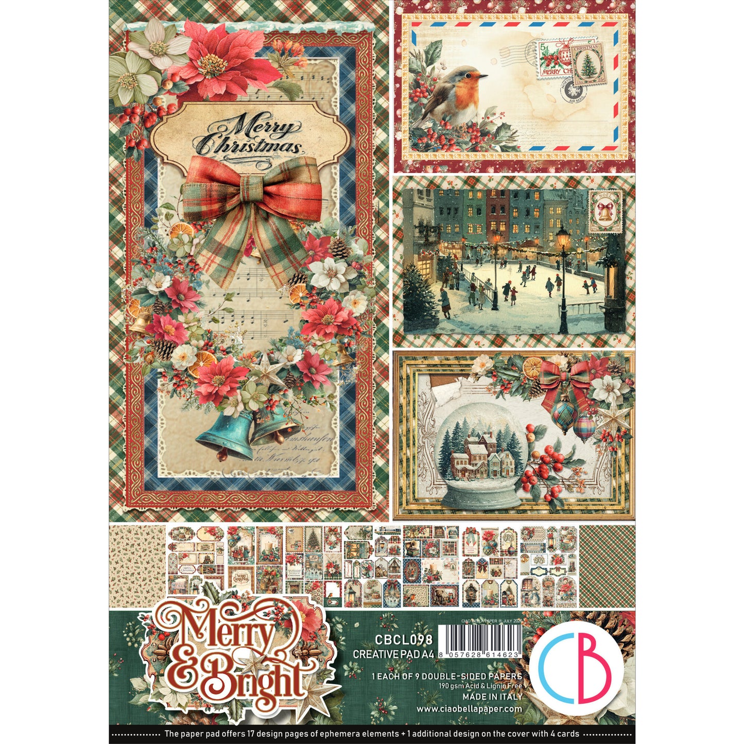 Ciao Bella Merry and bright A4 creative pad
