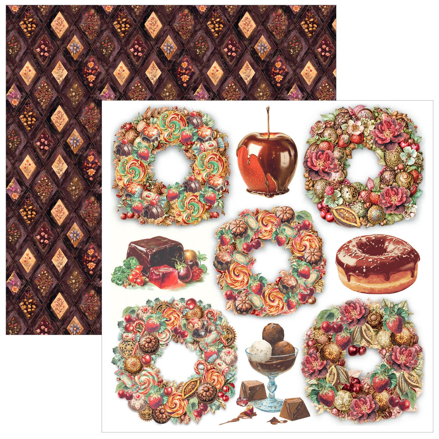 Ciao Bella Chocolate Factory fussy cut paper