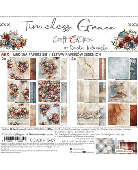 Craft O' Clock - Timeless Grace - Mix Medium Papers Set