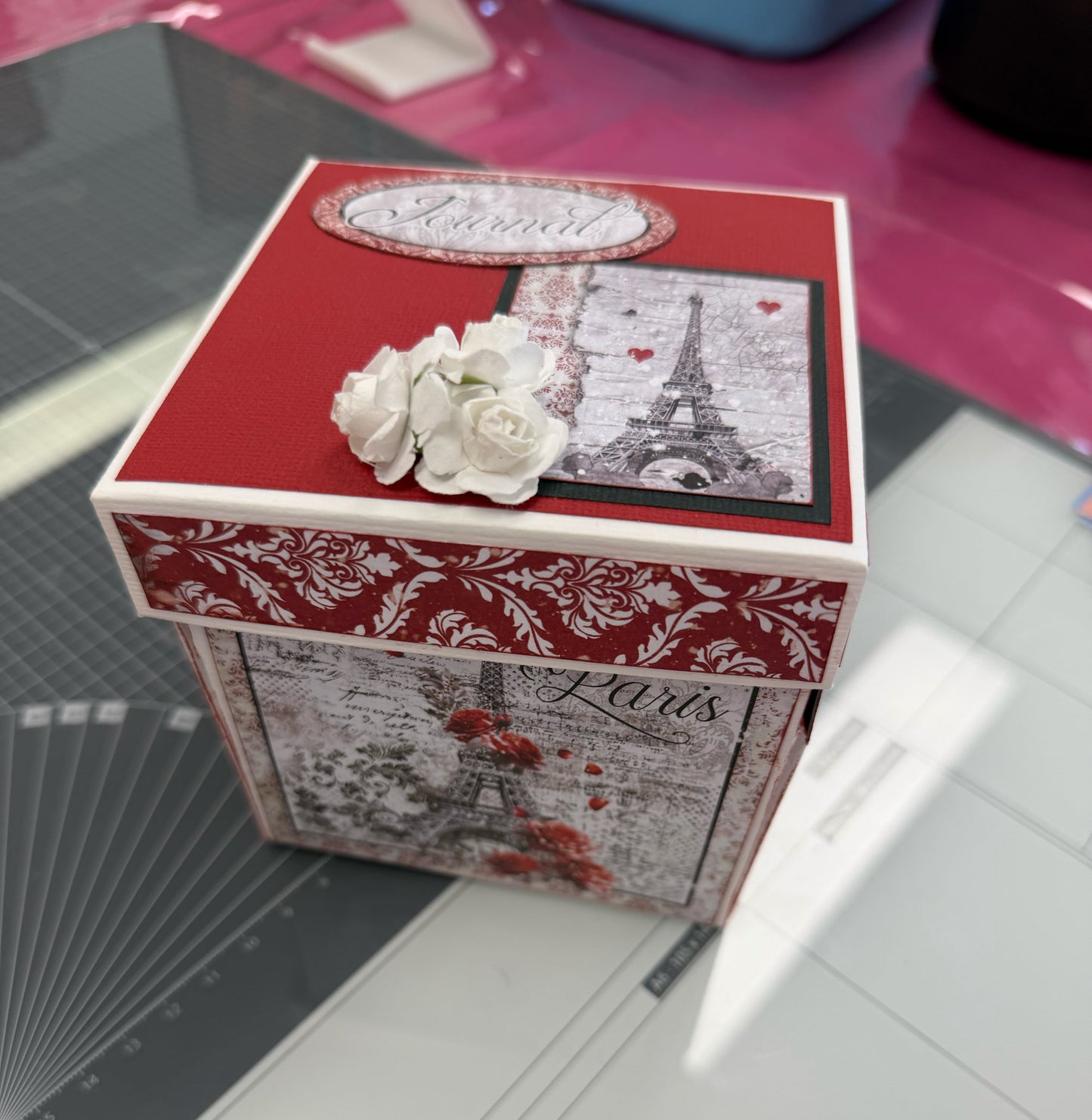 Workshop-Explosionsbox mit Album