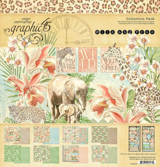 Graphic 45 Wild &amp; Free-Papierpaket