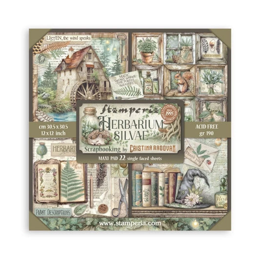 Stamperia - Herbarium Silvae - 8 en 12 inch papier