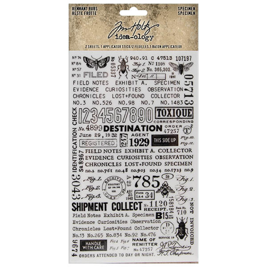 Idea-ology Tim Holtz Specimen remnant rubs