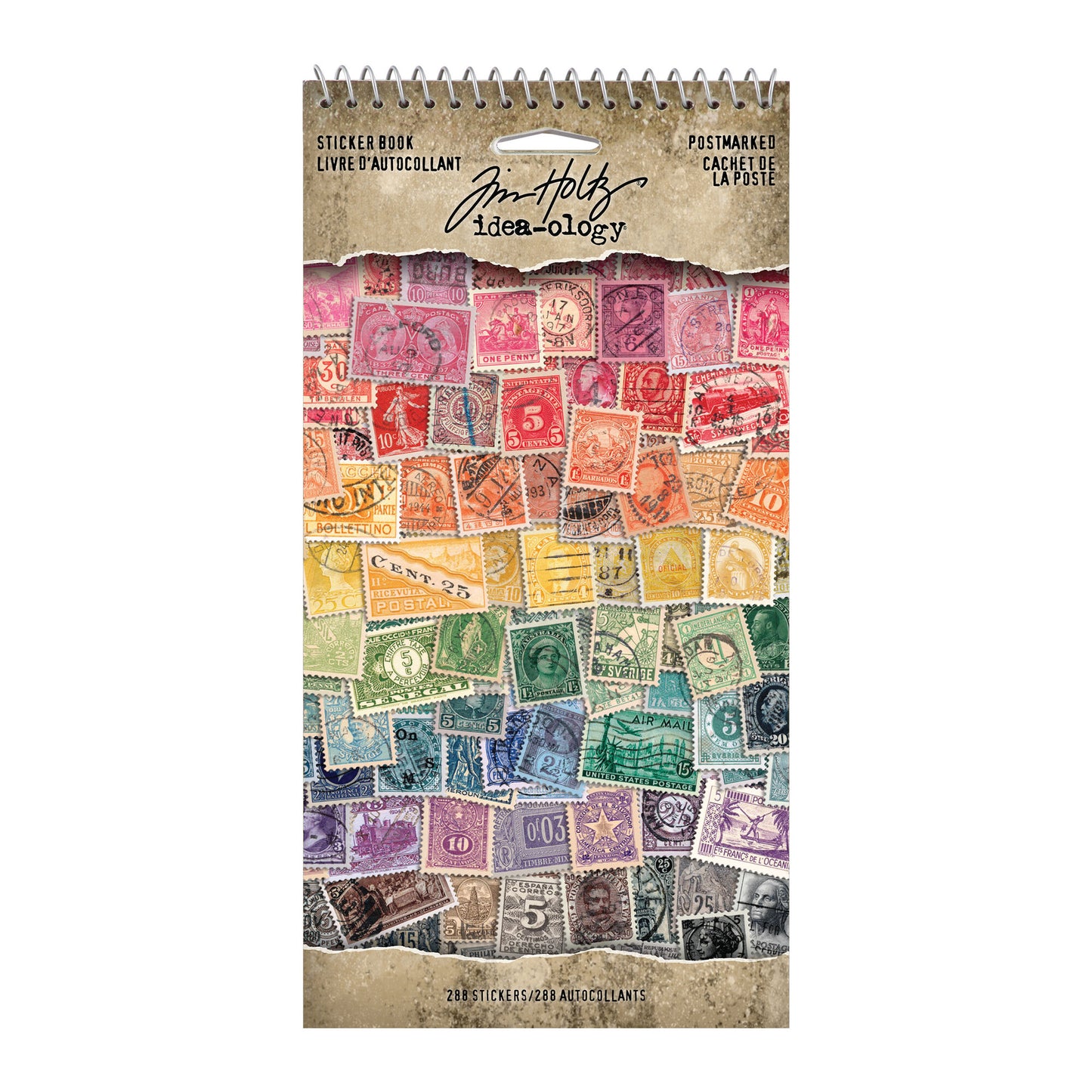 Idea-ology Tim Holtz sticker book postmarked