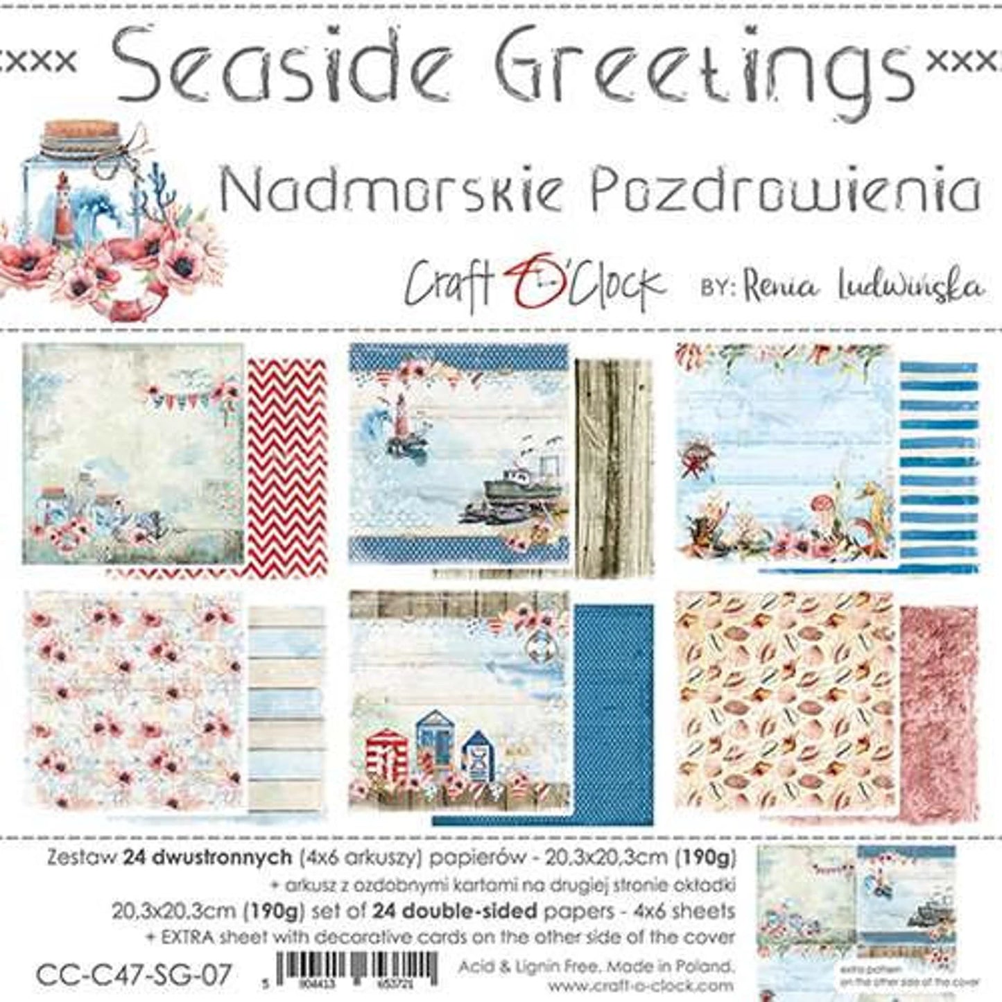 Craft o' Clock Seaside greetings paperset