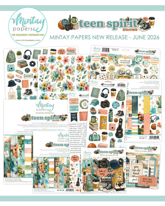 Mintay Papers - Teen Spirit 8x8 Inch Scrapbooking Paper Set