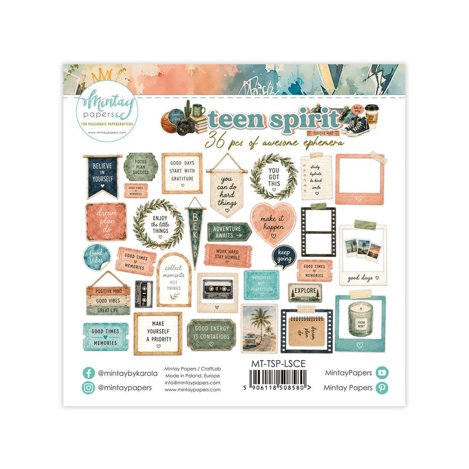 Mintay Papers - Teen Spirit Paper Ephemera (36pcs)