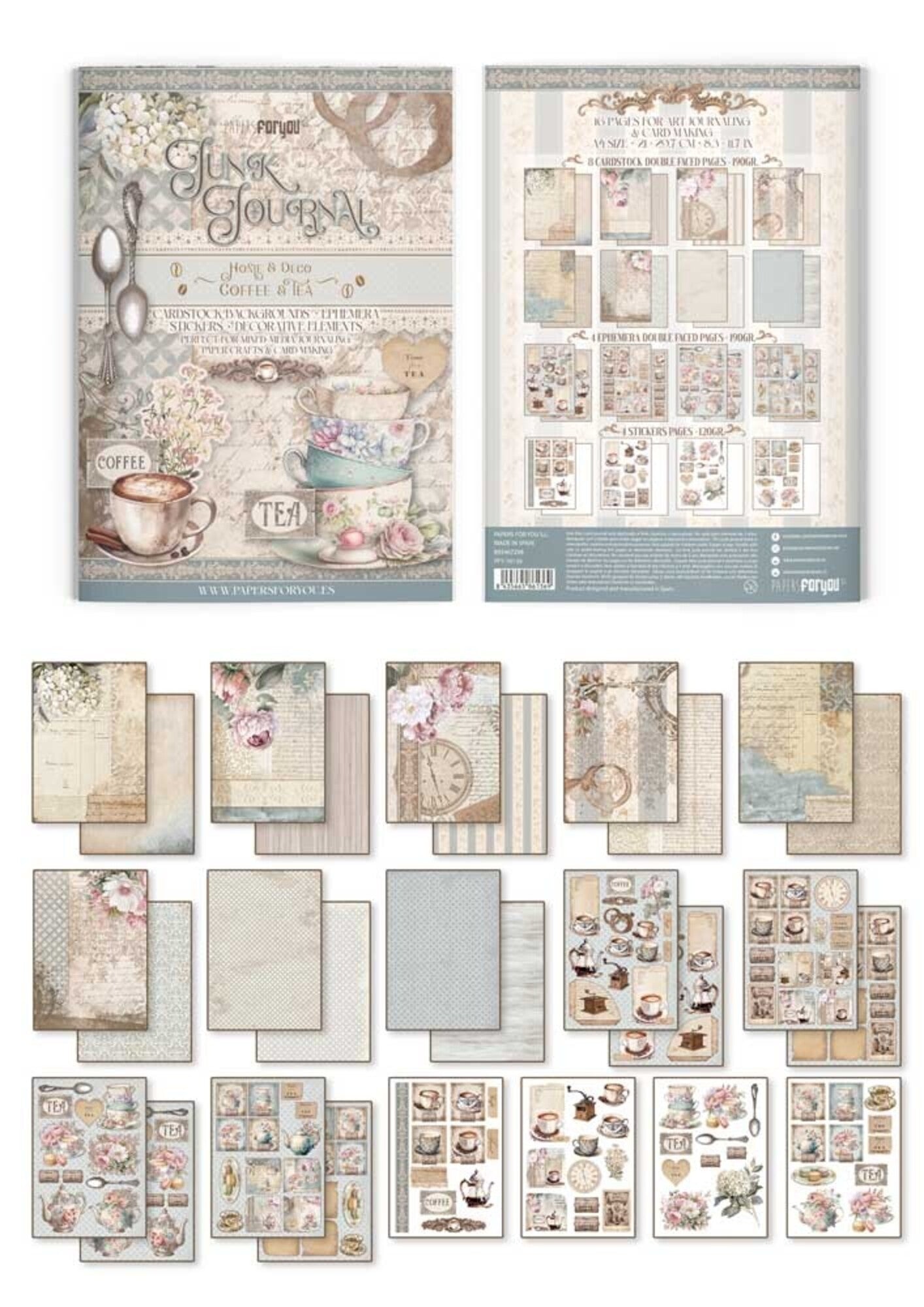 Papers For You junkjournal Home deco  Coffee and tea