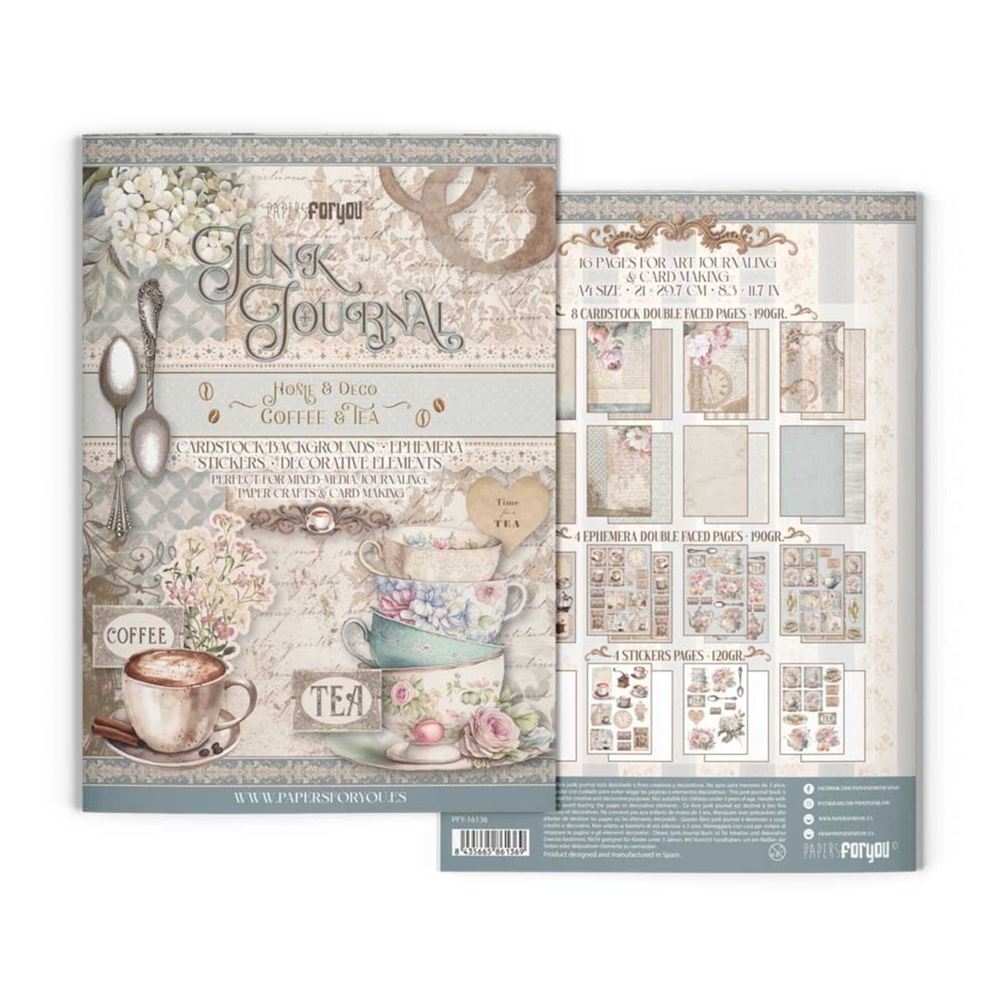 Papers For You junkjournal Home deco  Coffee and tea
