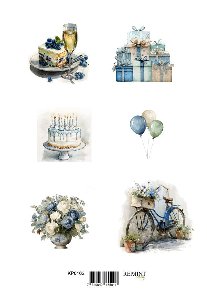 Reprint Birthday A4 cut outs