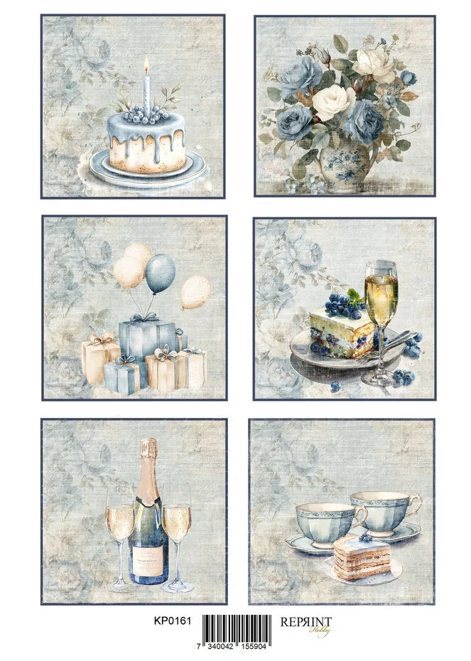 Reprint Birthday A4 cut outs