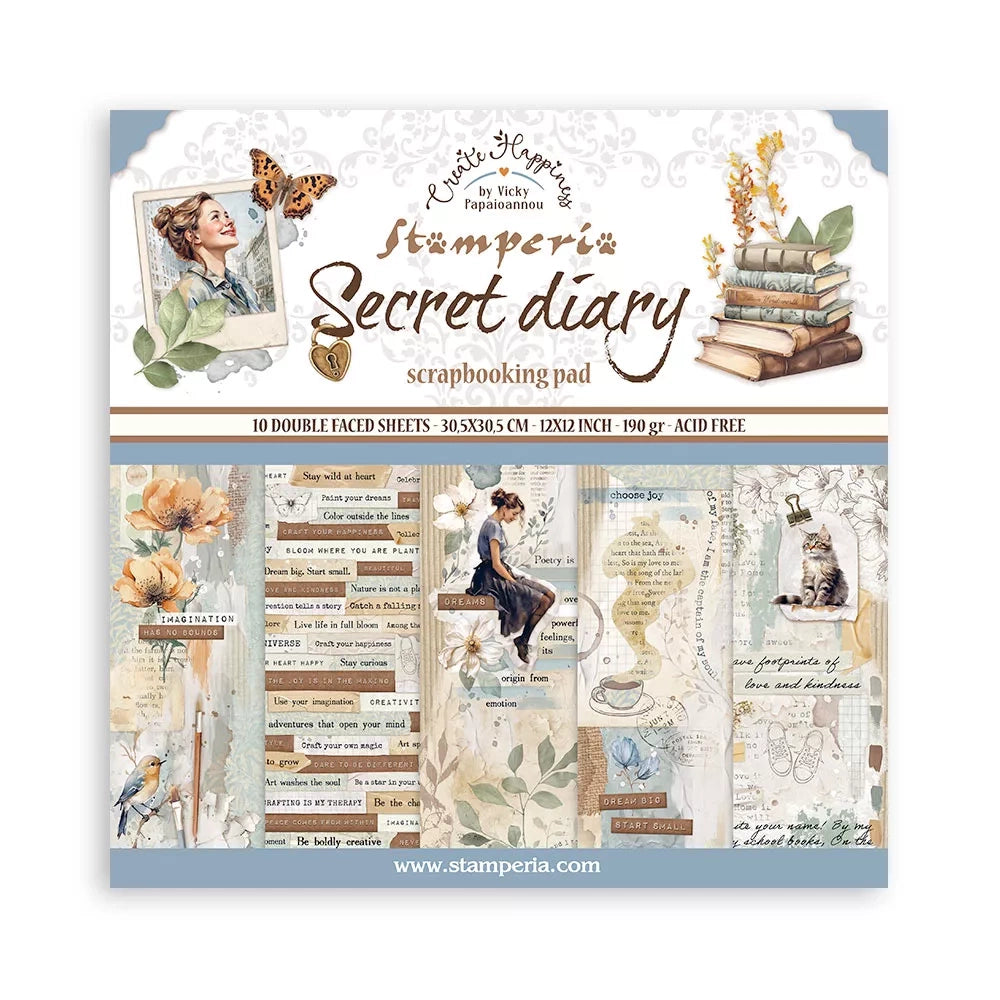 Stamperia Secret Diary paperset