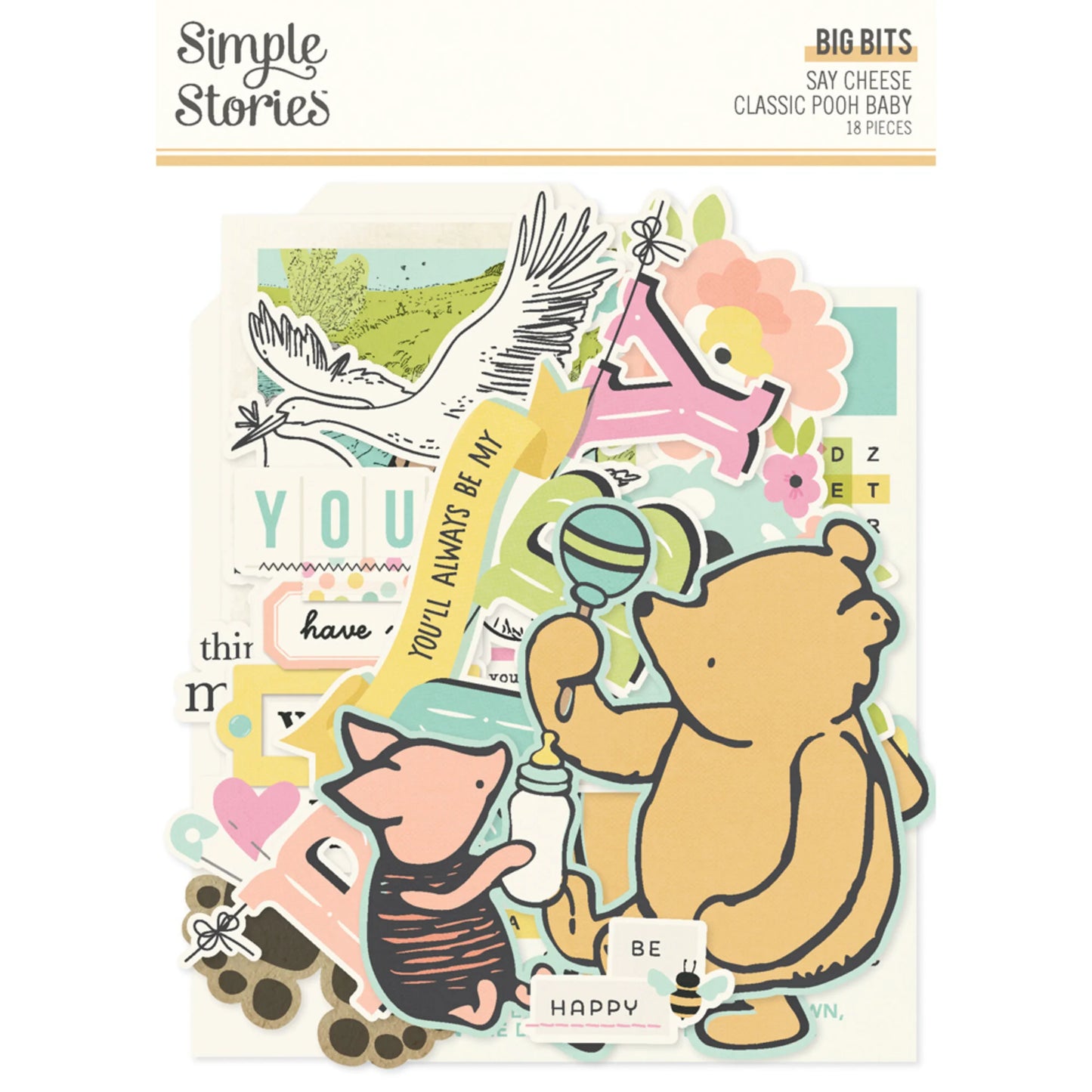 Simple Stories Say cheese classic pooh baby embellishments