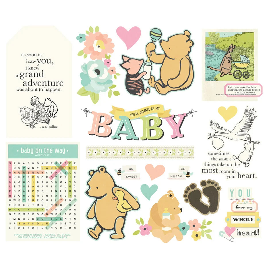 Simple Stories Say cheese classic pooh baby embellishments