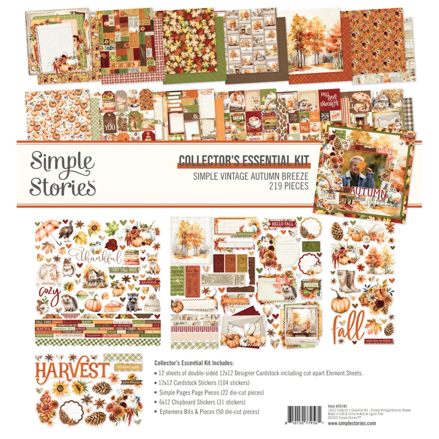 Simple Stories - Simple Vintage Autumn Breeze - Collector's Essential Kit